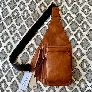 Calin Collection Vegan Leather Crossbody Bag - Color - Whiskey